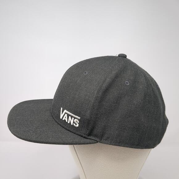 VANS Snapback Hat Gray One Size Adjustable Embroidered Vented Holes 6 Panel - Picture 3 of 8